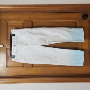 Style & Co. Capri Denim Jeans Size 8, White/Blue, GUC Women's